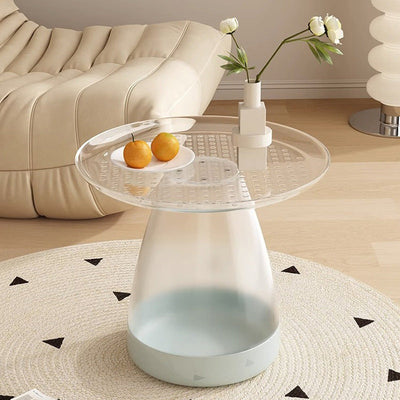 Modern Minimalist Round PC Plastic Coffee Table For Living Room