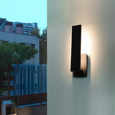 Contemporary Simplicity Geometric Design Aluminum Outdoor Waterproof LED Wall Sconce Lamp For Garden