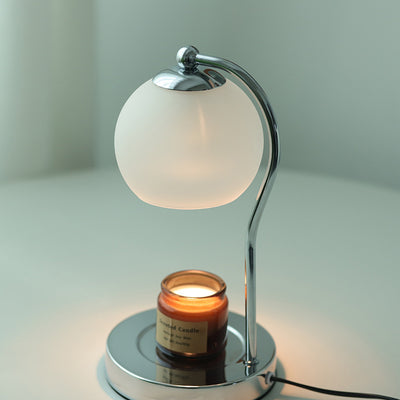 Modern Minimalist Orb Iron Glass 1-Light Melting Wax Table Lamp For Bedroom