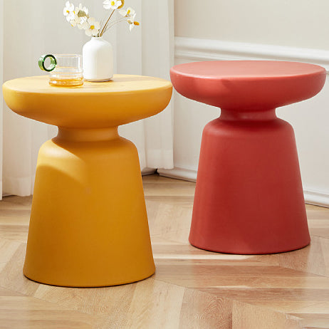 Contemporary Scandinavian PE Mushroom Shape End Table For Living Room