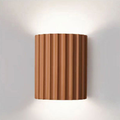 Contemporary Scandinavian Resin Half Column 2-Light Wall Sconce Lamp For Hallway