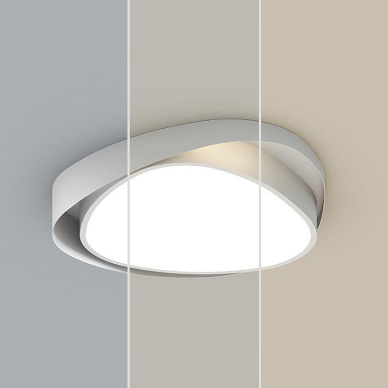 Contemporary Simplicity Iron Acrylic Round Shade LED Flush Mount Ceiling Light For Bedroom