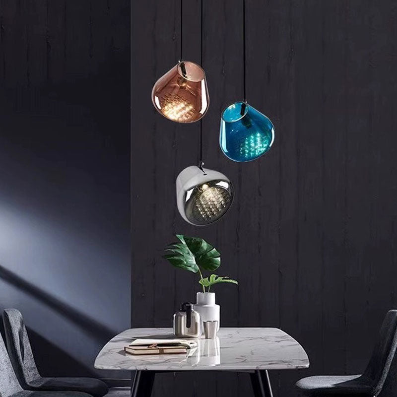 Contemporary Creative Aluminum Glass LED Pendant Light For Dining Room