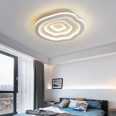 Modern Minimalist Multi-Layer Cloudy Iron Acrylic LED Flush Mount Ceiling Light For Living Room