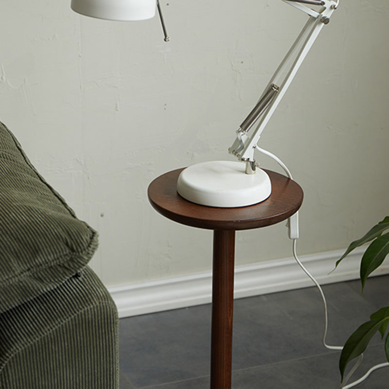 Modern Minimalist Round Wood End Table For Living Room