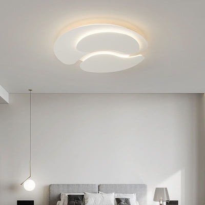 Modern Minimalist Round Iron LED Flush Mount Ceiling Light For Living Room