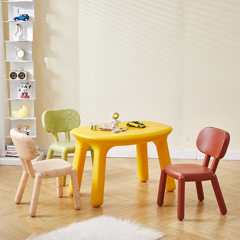 Contemporary Nordic Square Plastic Cartoon Low Stool For Living Room