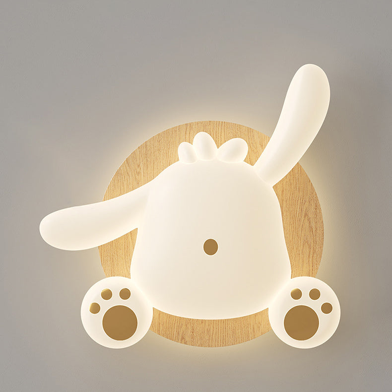 Contemporary Creative Bear Iron Plastic LED Semi-Flush Mount Ceiling Light For Living Room