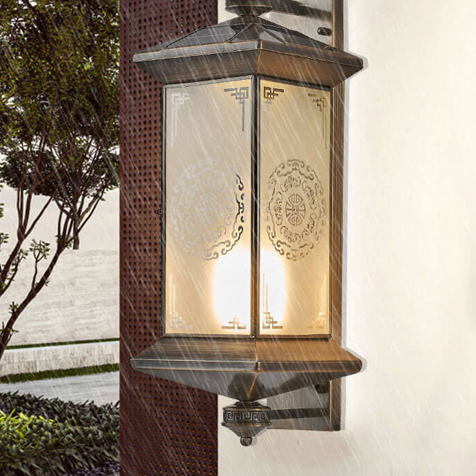 Modern Creative Minimalist All-Copper Square 1-Light Outdoor Wall Sconce Lamp