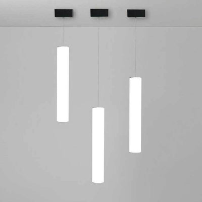 Modern Minimalist PC Straight Line LED Pendant Light For Living Room