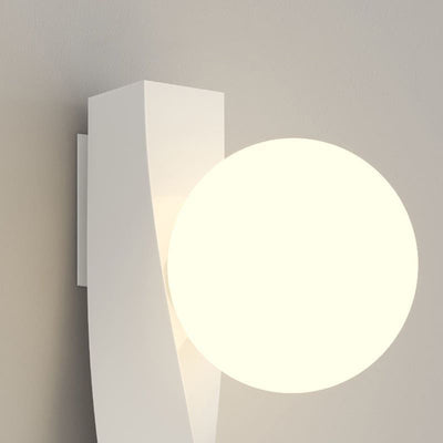 Contemporary Nordic Cream PE Magic Bean Shade LED Wall Sconce Lamp For Living Room