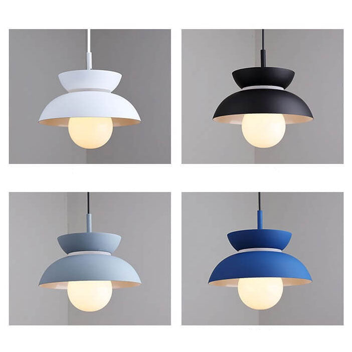 Nordic Minimalist Color Solid Aluminum 1-Light Pendant Light