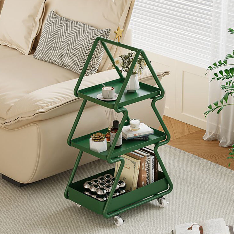 Contemporary Creative Christmas Tree Iron End Table 3-Tier For Living Room