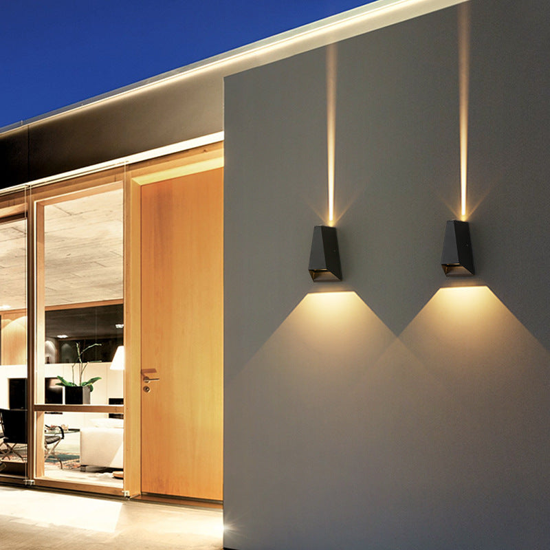 Modern Simplicity Waterproof Trapezoidal Aluminum LED Wall Sconce Lamp For Outdoor Patio