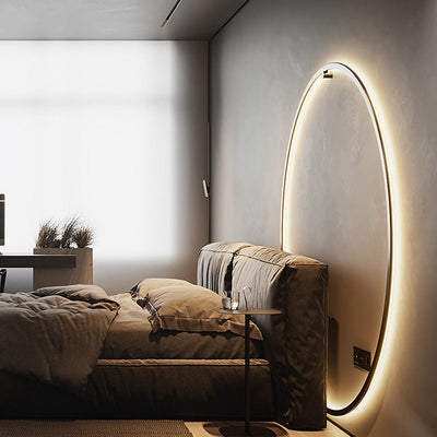 Modern Minimalist Aluminum Acrylic Round LED Wall Sconce Lamp For Bedroom