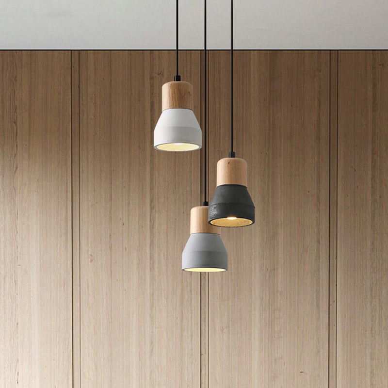 Nordic Cement Tapered 1-Light Mini-LED-Pendelleuchte 