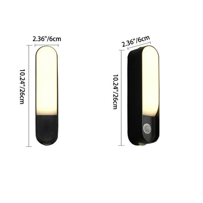 Modern Minimalist Waterproof Oval Aluminum Acrylic LED Outdoor Wall Sconce Lamp For Garden