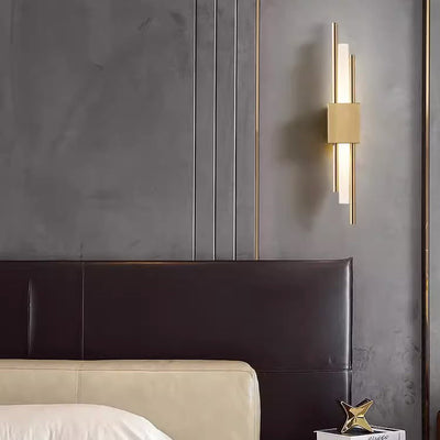 Modern Minimalist Iron Acrylic Strip LED Wall Sconce Lamp For Bedside