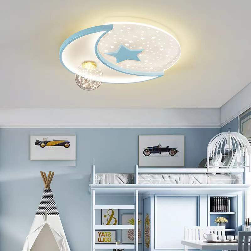 Contemporary Creative Acrylic Starry Sky LED Flush Mount Ceiling Light For Living Room