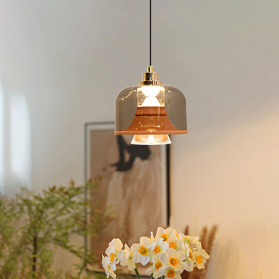 Modern Minimalist Cylinder Acrylic Aluminum LED Pendant Light For Dining Room