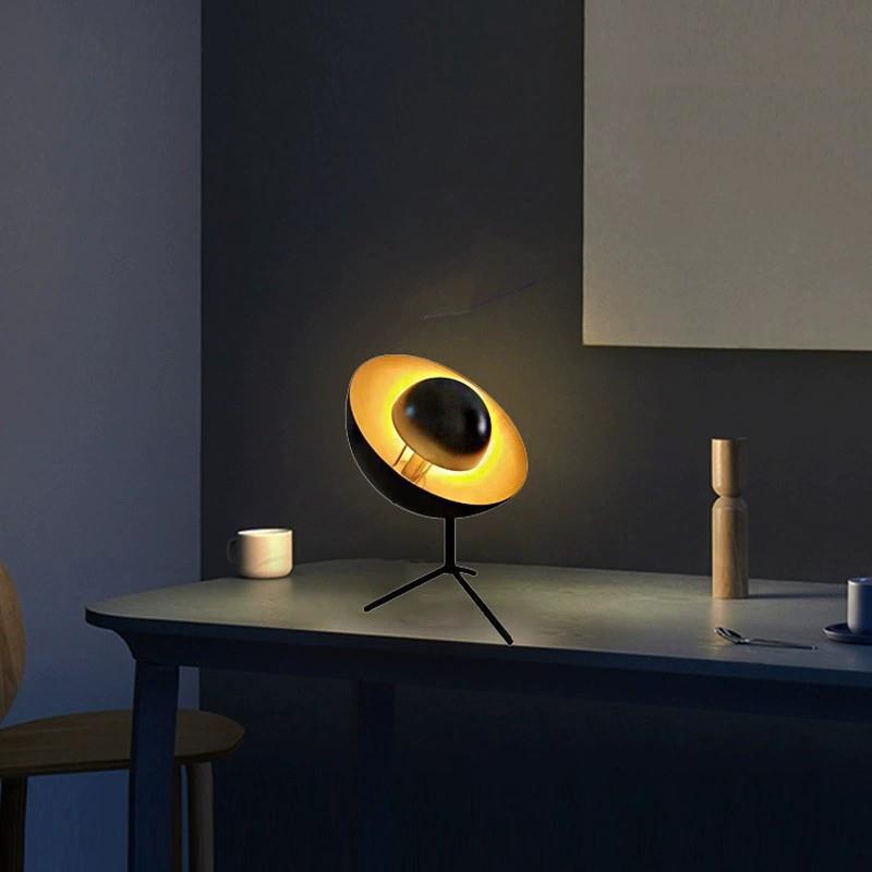 Contemporary Creative Satellite Radar Iron LED Table Lamp For Study