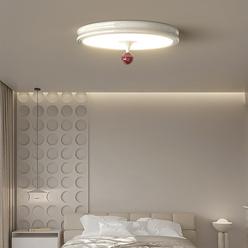 Modern Minimalist Round Dome Iron Acrylic LED Flush Mount Ceiling Light For Living Room