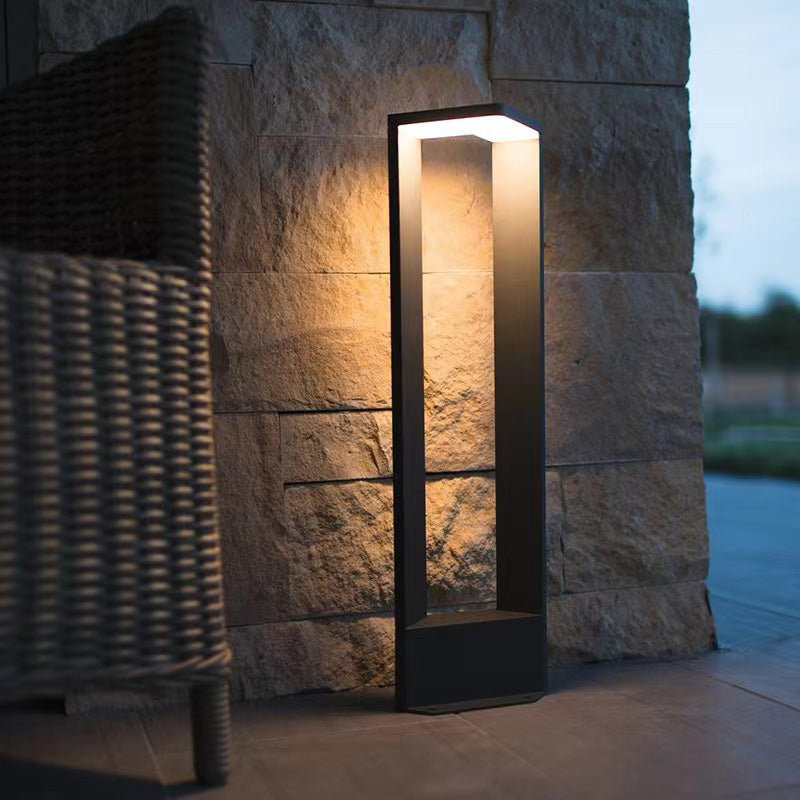 Modern Minimalist Waterproof Rectangular Aluminium Acrylic LED Landscape Lighting Outdoor Light For Outdoor Patio