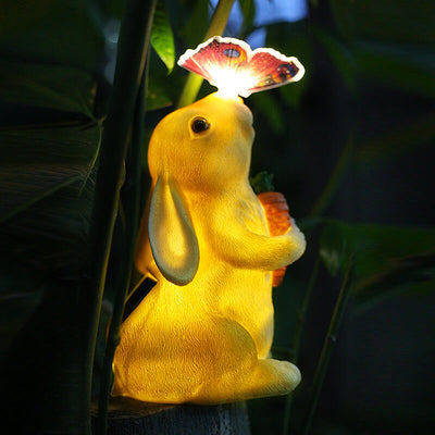 Solar Waterproof Luminous Rabbit Resin LED Outdoor Garden Decoration Landscape Light