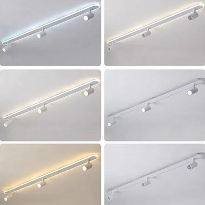 Modern Minimalist Acrylic Long Spotlight Track Light LED Flush Mount Ceiling Light For Living Room