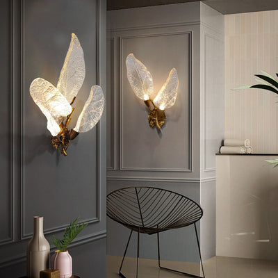 Modern Light Luxury Creative All-Copper Resin 2/3-Light Wall Sconce Lamp