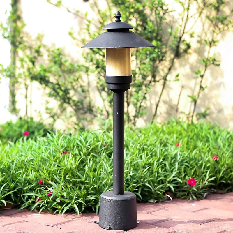 Modern Minimalist Umbrella Waterproof Aluminum Marble LED Outdoor Light For Garden