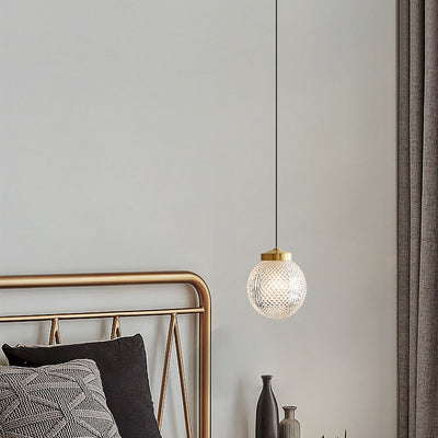 Nordic Light Luxury Simple Glass Ball 1-Light Pendant Light