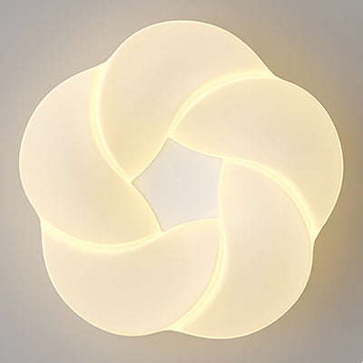 Modern Minimalist PE Cookie Cloud Shape Iron LED Flush Mount Ceiling Light For Bedroom