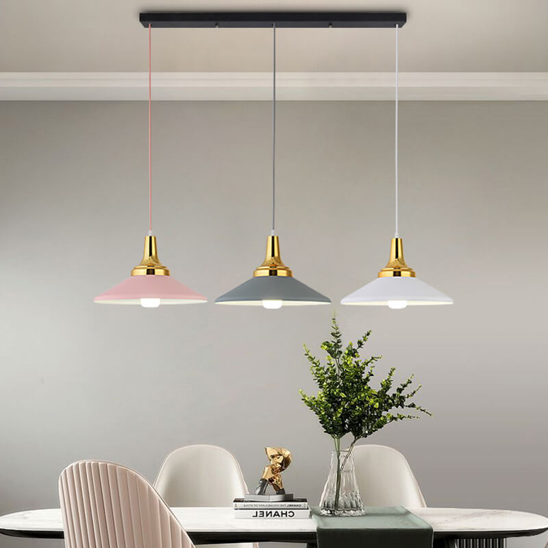 Nordic Macaron Colorful Iron 1-Light Pendant Light