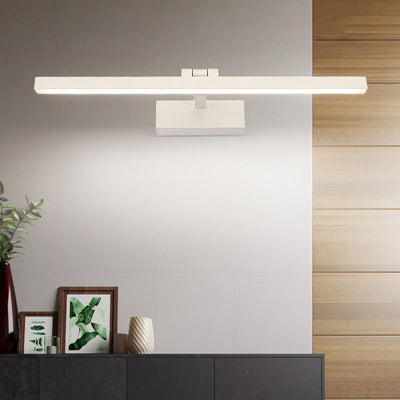 Modern Minimalist Long Iron Aluminum PC LED Vanity Light Wall Sconce Lamp For Bathroom