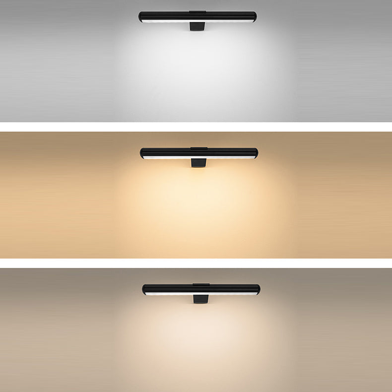 Modern Minimalist Long USB Rechargeable PC LED Wall Sconce Lamp For Bedroom