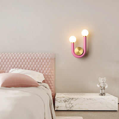 Contemporary Creative U-Shape Iron Aluminium Acrylic LED Wall Sconce Lamp For Living Room