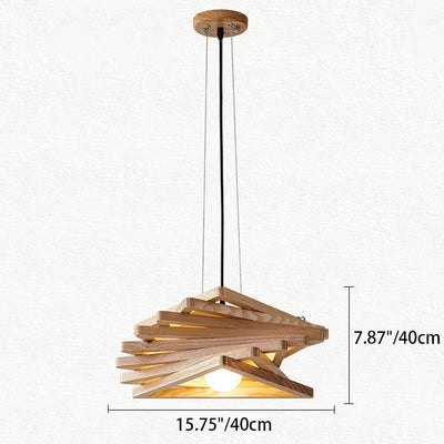 Luminaire suspendu moderne et minimaliste à 1 lumière en forme de triangle créatif 