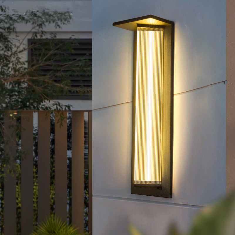 Contemporary Simplicity Stainless Steel Acrylic Shade LED Waterproof Wall Sconce Lamp For Outdoor Patio