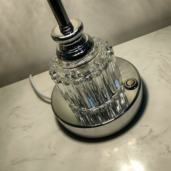 Minimalist Light Luxury Crystal Glass Crown LED Table Lamp