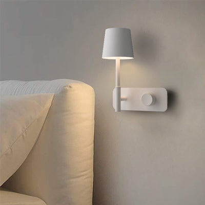 Modern Minimalist Solid Color Aluminum Cylinder LED Wall Sconce Lamp