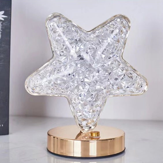 Contemporary Creative Star Acrylic Metal LED Table Lamp For Bedroom