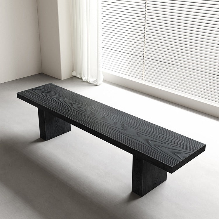 Modern Minimalist Rectangular Solid Wood Bench For Living Room