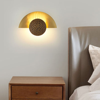 Scandinavian Modern Half-Moon Round Iron LED Wall Sconce Lamp