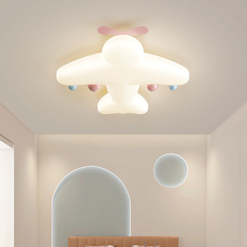 Modern Art Deco Airplane-Shape Heart-Shaped PE Iron LED Flush Mount Ceiling Light For Living Room