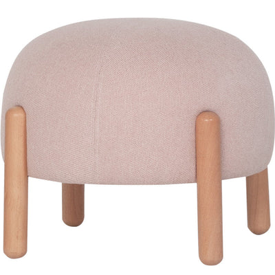 Contemporary Scandinavian Ladybug Shape Cotton Linen Pouf Low Stool For Living Room