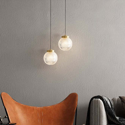 Nordic Light Luxury Simple Glass Ball 1-Light Pendant Light