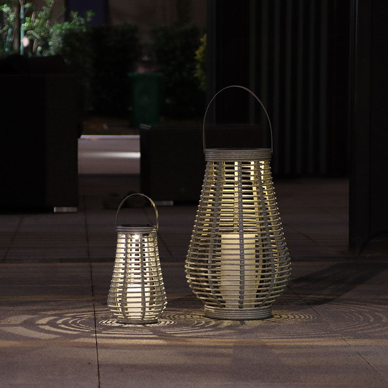 Solar Modern Simple Rattan Cage-Shaped LED Outdoor Landscape Lighting