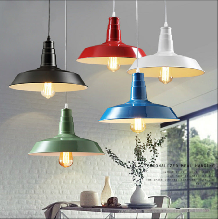 Contemporary Nordic Liftable Round Iron 1-Light Pendant Light For Living Room