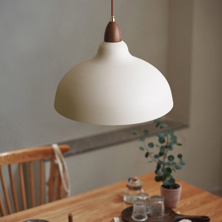 Modern Minimalist Round Dome Pot Lid Hardware 1-Light Pendant Light For Living Room